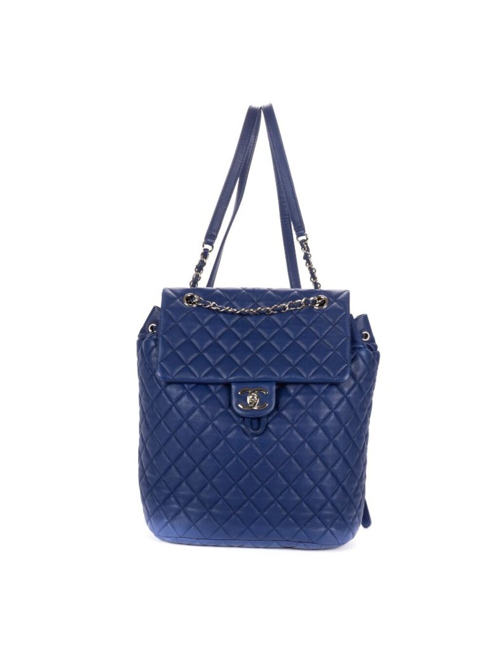 Chanel Urban Spirit Backpack Blue Quilted Lambskin Leather